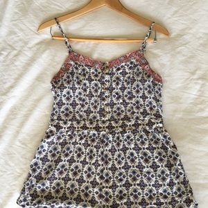 Printed short romper